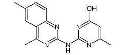 2-[(4,6-dimethylquinazolin-2-yl)amino]-6-methyl-1H-pyrimidin-4-one结构式