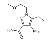 4-AMINO-5-ETHYL-1-(2-METHOXYETHYL)PYRAZOLE-3-CARBOXAMIDE Structure