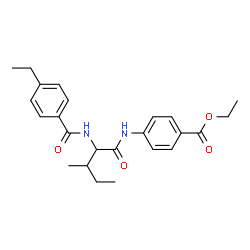 Benzoic acid, 4-[[2-[(4-ethylbenzoyl)amino]-3-methyl-1-oxopentyl]amino]-, ethyl ester (9CI) structure