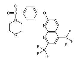Morpholine, 4-[[4-[[5,7-bis(trifluoromethyl)-1,8-naphthyridin-2-yl]oxy]phenyl]sulfonyl]- (9CI) structure