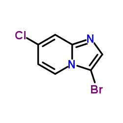 3-溴-7-氯咪唑并[1,2-a]吡啶结构式