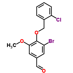 3-Bromo-4-[(2-chlorobenzyl)oxy]-5-methoxybenzaldehyde结构式