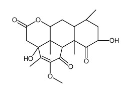 2α,14-Dihydroxy-12-methoxypicras-12-ene-1,11,16-trione结构式