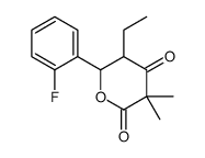 5-Ethyl-6-(2-fluorophenyl)-3,3-dimethyldihydro-2H-pyran-2,4(3H)-d ione Structure