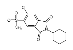 6-chloro-2-cyclohexyl-2,3-dihydro-1,3-dioxo-1H-isoindole-5-sulphonamide Structure