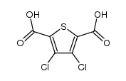 3,4-dichloro-2,5-thiophenedicarboxylic acid结构式