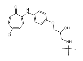 5-Chloro-2-[[4-[3-[(1,1-dimethylethyl)amino]-2-hydroxypropoxy]phenyl]amino]-2,4,6-cycloheptatrien-1-one结构式