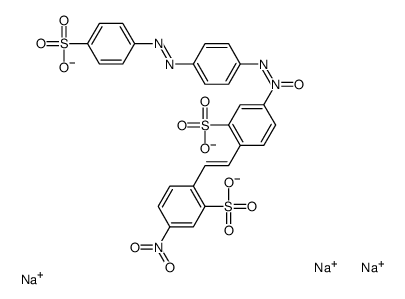 trisodium 2-[2-(4-nitro-2-sulphonatophenyl)vinyl]-5-[[4-[(4-sulphonatophenyl)azo]phenyl]-NNO-azoxy]benzenesulphonate结构式