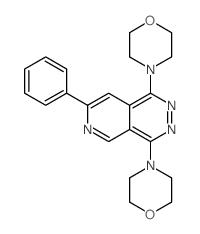 7,10-dimorpholin-4-yl-4-phenyl-3,8,9-triazabicyclo[4.4.0]deca-1,3,5,7,9-pentaene Structure