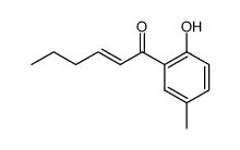 1-(2-hydroxy-5-methyl-phenyl)-hex-2-en-1-one结构式