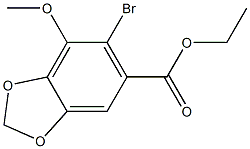 6-Bromo-7-methoxy-benzo[1,3]dioxole-5-carboxylic acid ethyl ester Structure