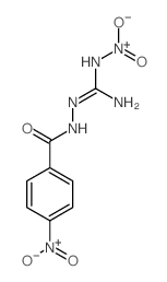 hydroxy-[[N-[(4-nitrobenzoyl)amino]carbamimidoyl]amino]-oxo-azanium Structure