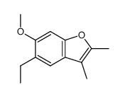 5-ethyl-6-methoxy-2,3-dimethyl-benzofuran结构式