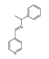 (R)-N-(1-phenylethyl)-1-(pyridin-4-yl)methanimine结构式