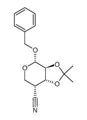 benzyl 4-cyano-4-deoxy-2,3-O-isopropylidene-α-D-arabinoside Structure