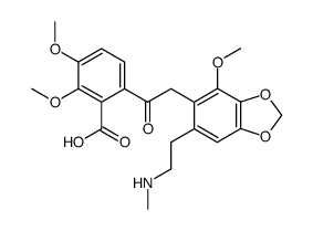 2,3-dimethoxy-6-{[4-methoxy-6-(2-methylamino-ethyl)-benzo[1,3]dioxol-5-yl]-acetyl}-benzoic acid结构式