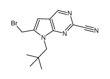 6-bromomethyl-7-(2,2-dimethyl-propyl)-7H-pyrrolo[2,3-d]pyrimidine-2-carbonitrile Structure