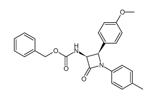 [(2R,3S)-2-(4-Methoxy-phenyl)-4-oxo-1-p-tolyl-azetidin-3-yl]-carbamic acid benzyl ester Structure