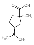 Cyclopentanecarboxylicacid, 1-methyl-3-(1-methylethyl)-, (1R,3S)-rel- structure