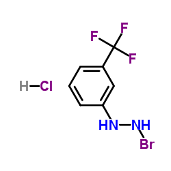 2-Bromo-5-(trifluoromethyl)phenylhydrazine hydrochloride Structure