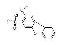 2-methoxydibenzofuran-3-sulfonyl chloride结构式