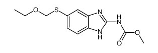 (5-ethoxymethylsulfanyl-1(3)H-benzoimidazol-2-yl)-carbamic acid methyl ester Structure