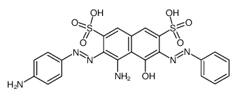 4-amino-3-[(4-aminophenyl)azo]-5-hydroxy-6-(phenylazo)naphthalene-2,7-disulphonic acid Structure