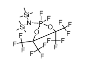 2,2-difluoro-2-(1,1,1,3,3,3-hexamethyl-disilazan-2-yl)-4,4,5,5-tetrakis-trifluoromethyl-2λ5-[1,3,2]dioxaphospholane结构式