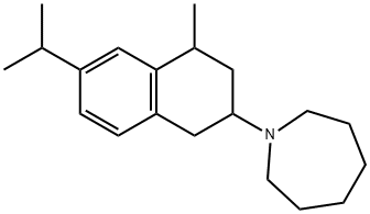 Hexahydro-1-[1,2,3,4-tetrahydro-4-methyl-6-(1-methylethyl)naphthalen-2-yl]-1H-azepine结构式
