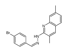 N-[(4-bromophenyl)methylideneamino]-3,7-dimethylquinolin-2-amine结构式