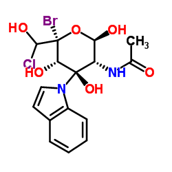 5-BROMO-4-CHLORO-3-INDOLYL-N-ACETYL-β-D-GLUCOSAMINIDE Structure