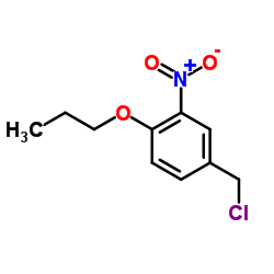 4-Chloromethyl-2-nitro-1-propoxy-benzene结构式