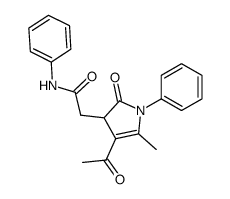 2-(4-acetyl-5-methyl-2-oxo-1-phenyl-2,3-dihydro-pyrrol-3-yl)-N-phenyl-acetamide结构式