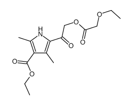 1H-Pyrrole-3-carboxylicacid,5-[[(ethoxyacetyl)oxy]acetyl]-2,4-dimethyl-,ethylester(9CI)结构式