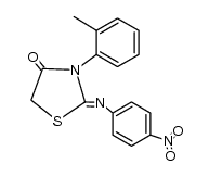3-(2-methylphenyl)-2-[(4-nitrophenyl)imino]-1,3-thiazolan-4-one Structure