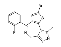 2-bromo-4-(2-fluorophenyl)-9-methyl-6H-thieno[3,2-f][1,2,4]triazolo[4,3-a][1,4]diazepine Structure