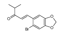 (E)-1-(6-bromo-1,3-benzodioxol-5-yl)-4-methylpent-1-en-3-one Structure