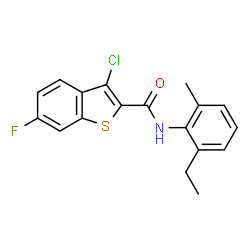 Benzo[b]thiophene-2-carboxamide, 3-chloro-N-(2-ethyl-6-methylphenyl)-6-fluoro- (9CI) Structure