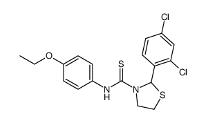 3-Thiazolidinecarbothioamide,2-(2,4-dichlorophenyl)-N-(4-ethoxyphenyl)-(9CI) Structure