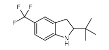 1H-Indole,2-(1,1-dimethylethyl)-2,3-dihydro-5-(trifluoromethyl)-(9CI) structure