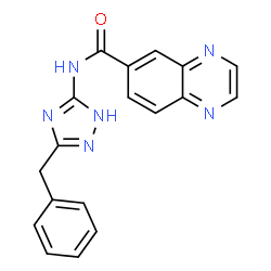 6-Quinoxalinecarboxamide,N-[3-(phenylmethyl)-1H-1,2,4-triazol-5-yl]-(9CI) structure