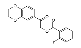 [2-(2,3-dihydro-1,4-benzodioxin-6-yl)-2-oxoethyl] 2-iodobenzoate结构式