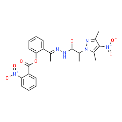 1H-Pyrazole-1-aceticacid,alpha,3,5-trimethyl-4-nitro-,[1-[2-[(2-nitrobenzoyl)oxy]phenyl]ethylidene]hydrazide(9CI) picture