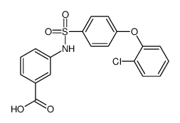3-[4-(2-CHLOROPHENOXY)PHENYLSULFONAMIDO]BENZOIC ACID Structure