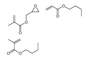 butyl 2-methylprop-2-enoate,butyl prop-2-enoate,oxiran-2-ylmethyl 2-methylprop-2-enoate Structure