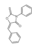 5-benzylidene-3-phenyl-2-thioxo-oxazolidin-4-one结构式