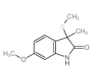 2H-Indol-2-one,1,3-dihydro-6-methoxy-3-methyl-3-(methylthio)- structure
