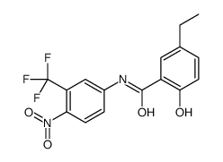 5-ethyl-2-hydroxy-N-[4-nitro-3-(trifluoromethyl)phenyl]benzamide Structure
