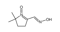 5,5-dimethyl-1-oxy-4,5-dihydro-3H-pyrrole-2-carbaldehyde oxime结构式