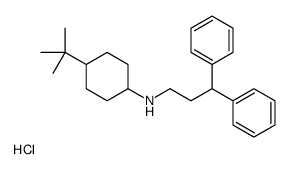 4-tert-butyl-N-(3,3-diphenylpropyl)cyclohexan-1-amine,hydrochloride Structure